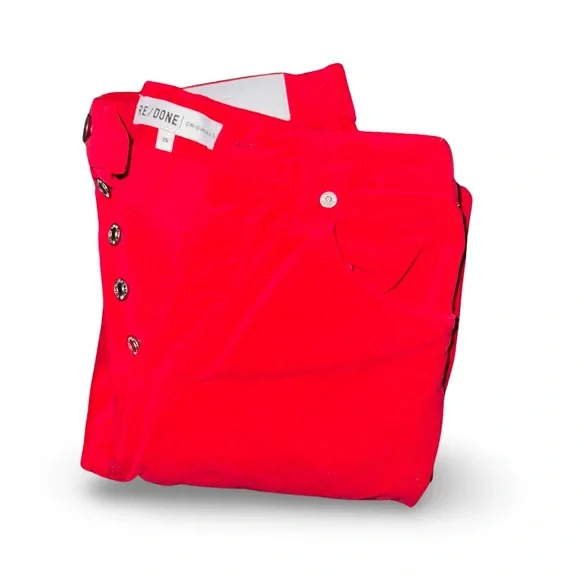 RE/DONE Originals Made in USA Red Corduroy Pant - Picture 4 of 8